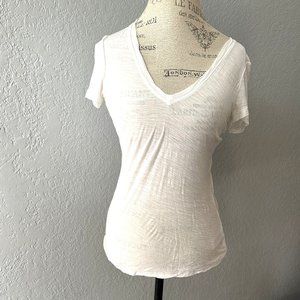 James Perse Standard White V Neck Short Sleeve T shirt